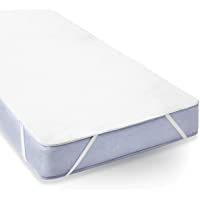 Uniento Protector de colchón Resistente al Agua- algodón- Blanco (100 cm x 200 cm)